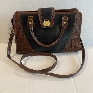 Brahmin Brown and Black Leather shoulder bag